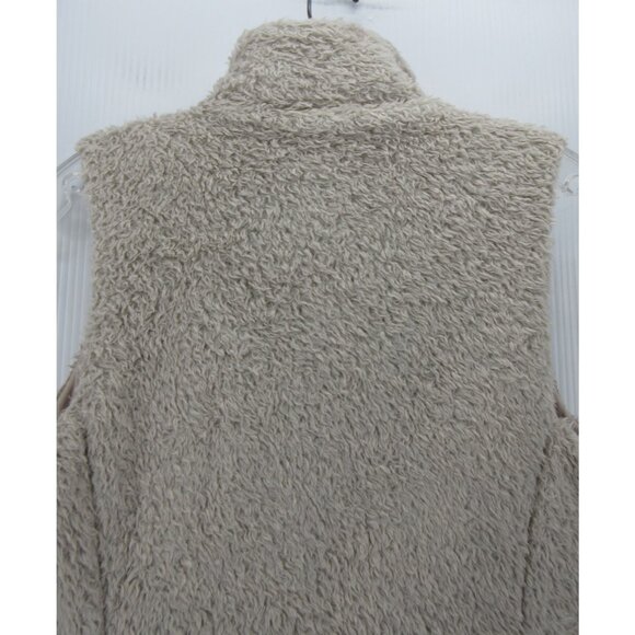Patagonia Vest Medium Oatmeal Los Gatos Sherpa Fuzzy Fleece Full Zip - Picture 7 of 10